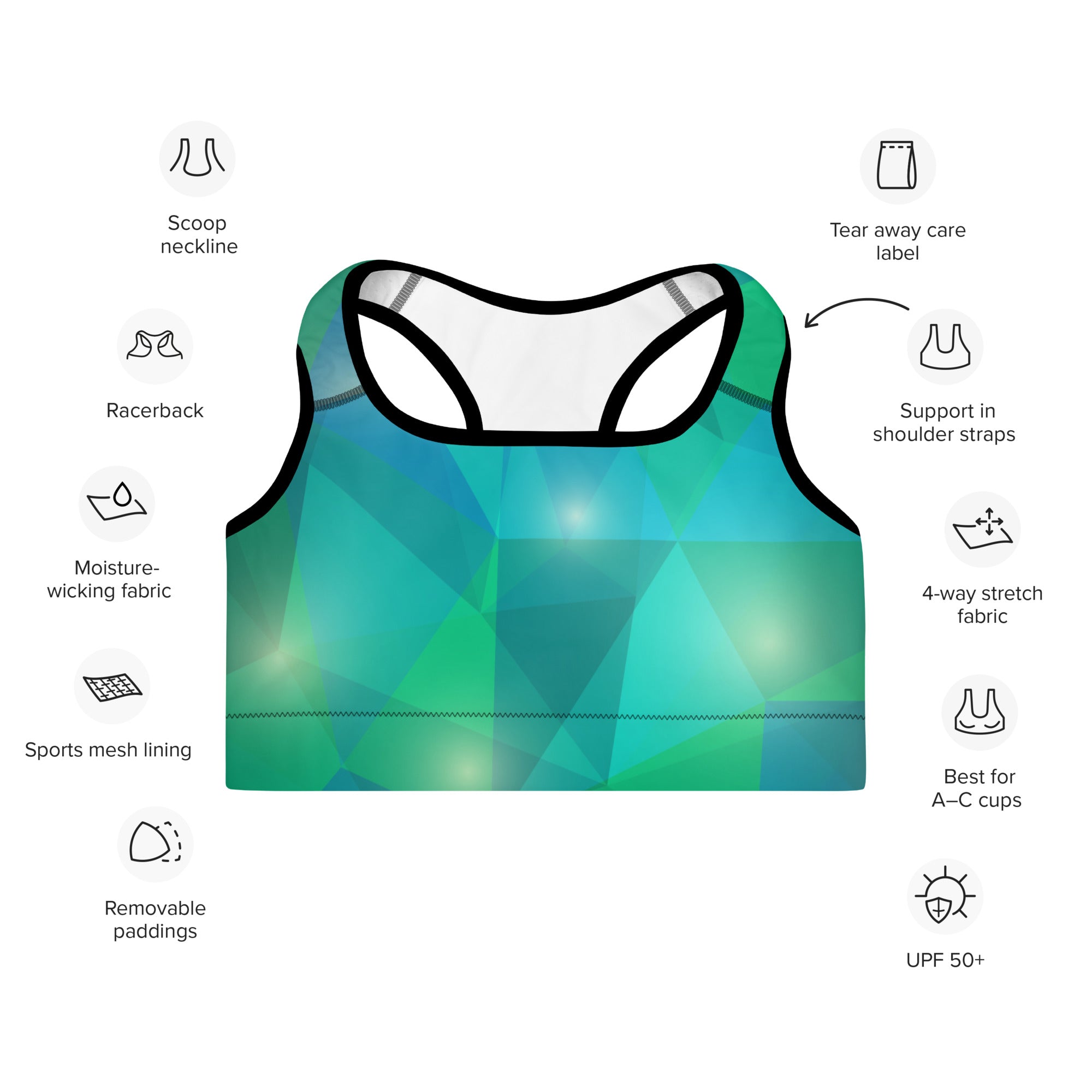 Women's Padded Sports Bra XS-2XL--WPSB025 – OZONE ATOM