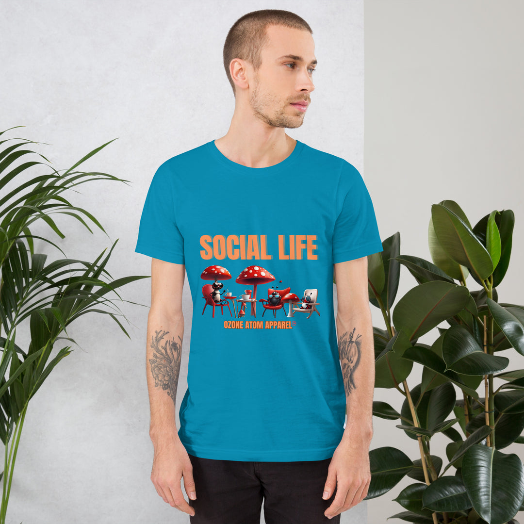 Unisex modern design regular fit "social life" t-shirt 13 colors--MRT011