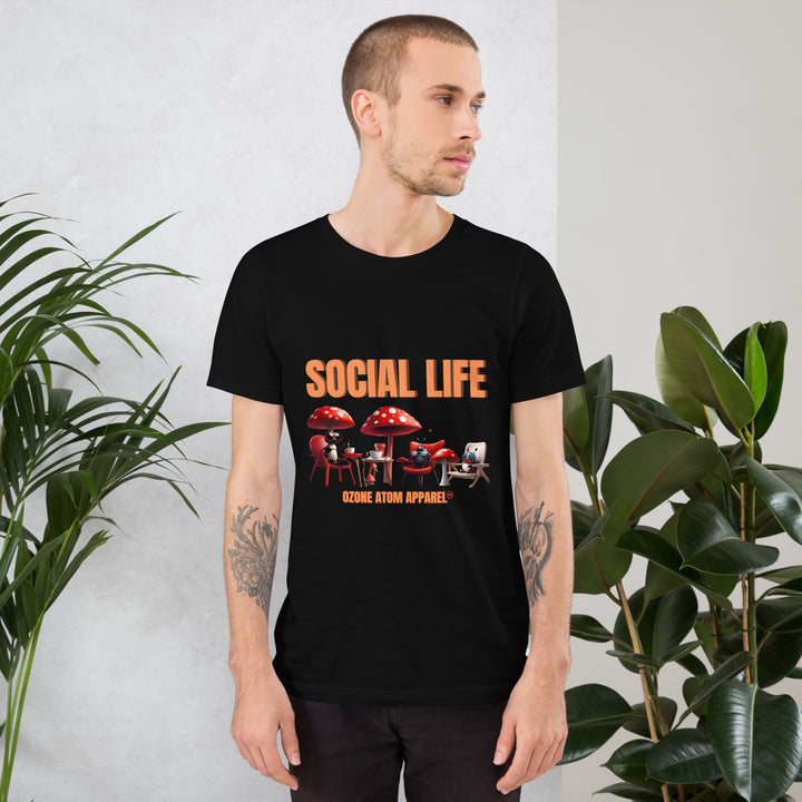 Unisex modern design regular fit "social life" t-shirt 13 colors--MRT011