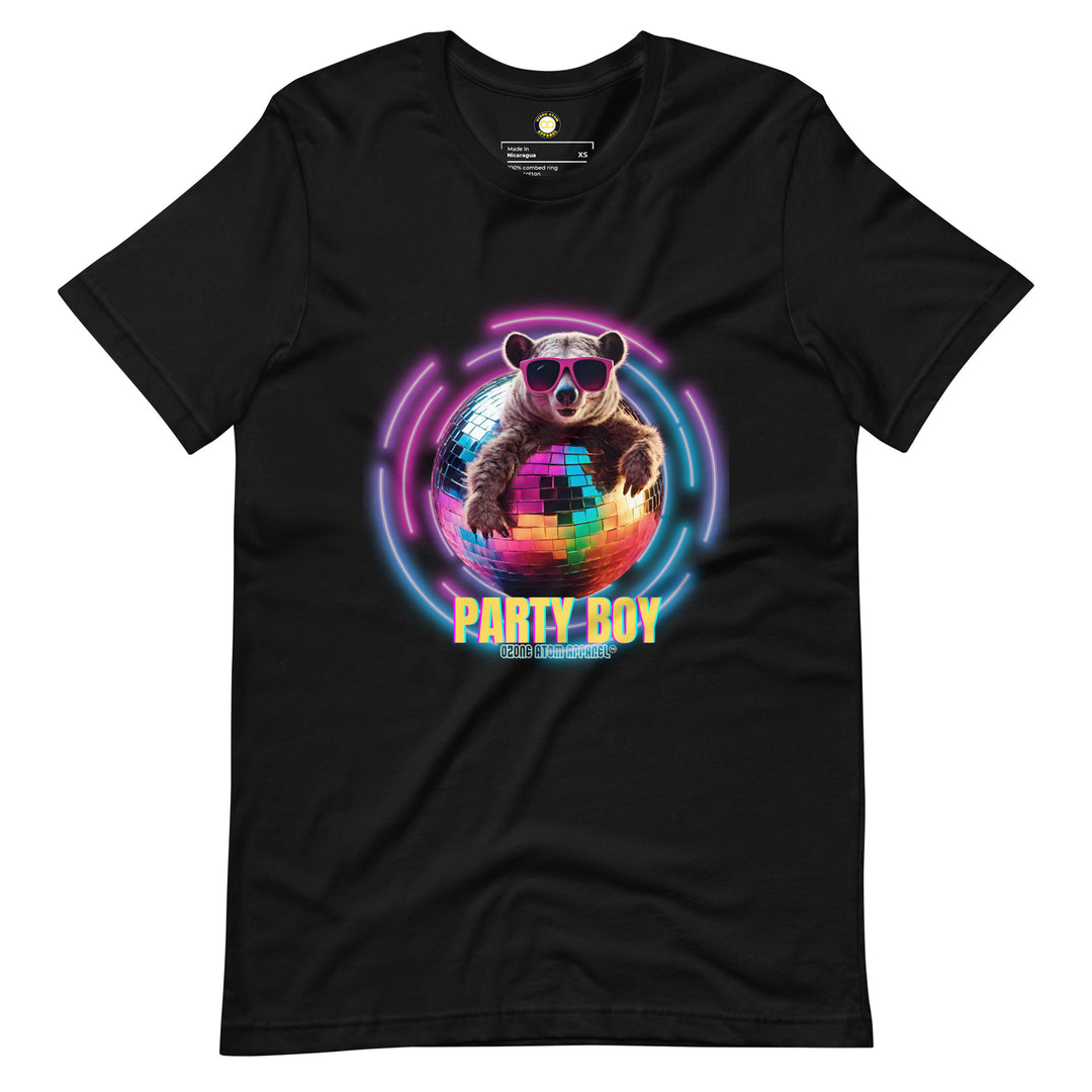ユニセックス「パーティーボーイ」Tシャツ モダンデザイン レギュラーフィット 13色 XS-5XL--MRT04