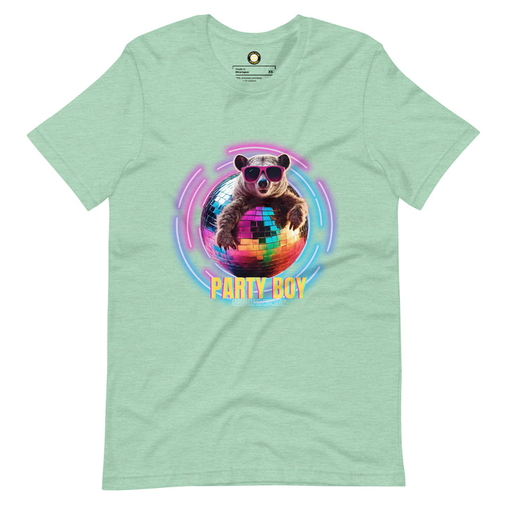 ユニセックス「パーティーボーイ」Tシャツ モダンデザイン レギュラーフィット 13色 XS-5XL--MRT04