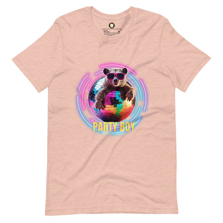 ユニセックス「パーティーボーイ」Tシャツ モダンデザイン レギュラーフィット 13色 XS-5XL--MRT04