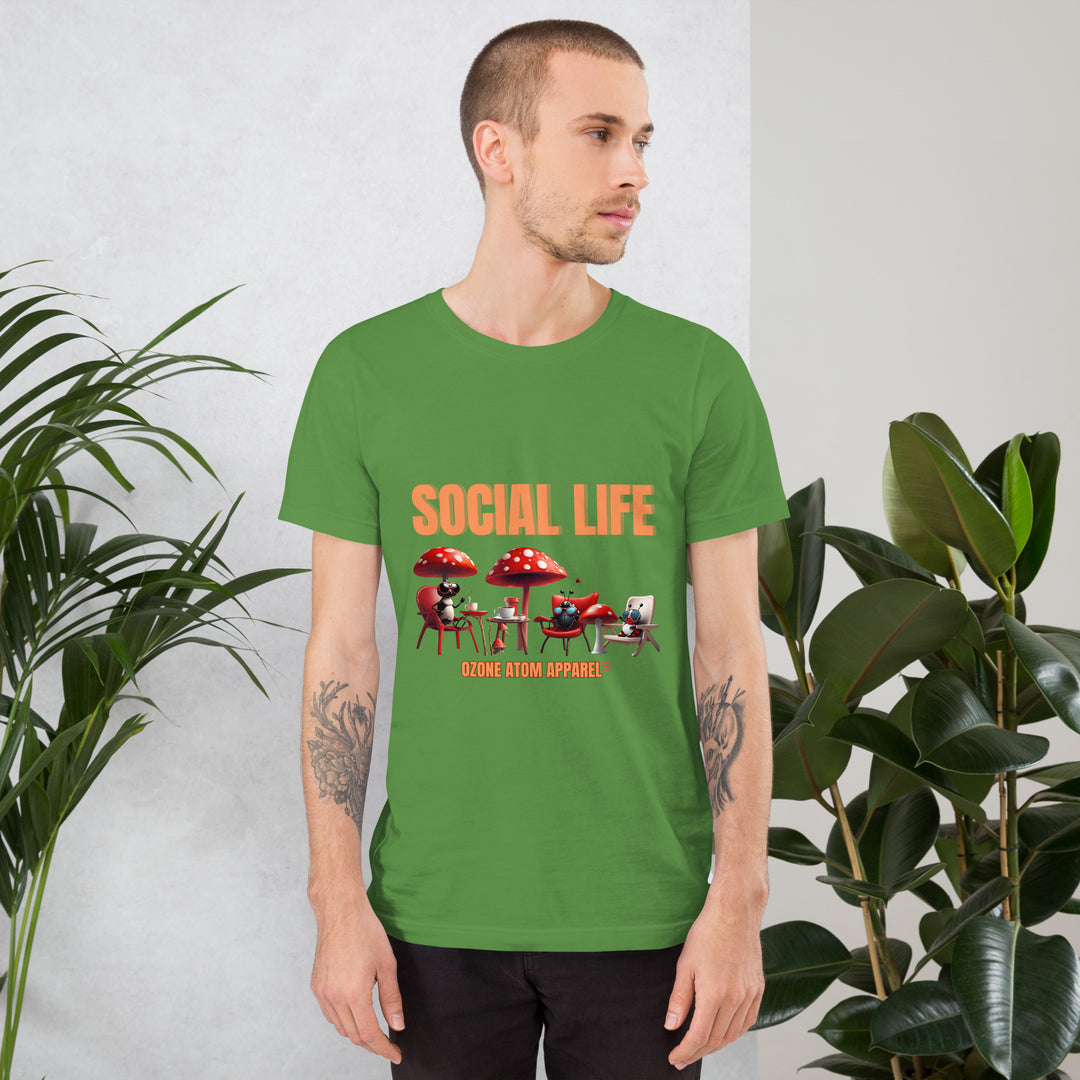 Unisex modern design regular fit "social life" t-shirt 13 colors--MRT011