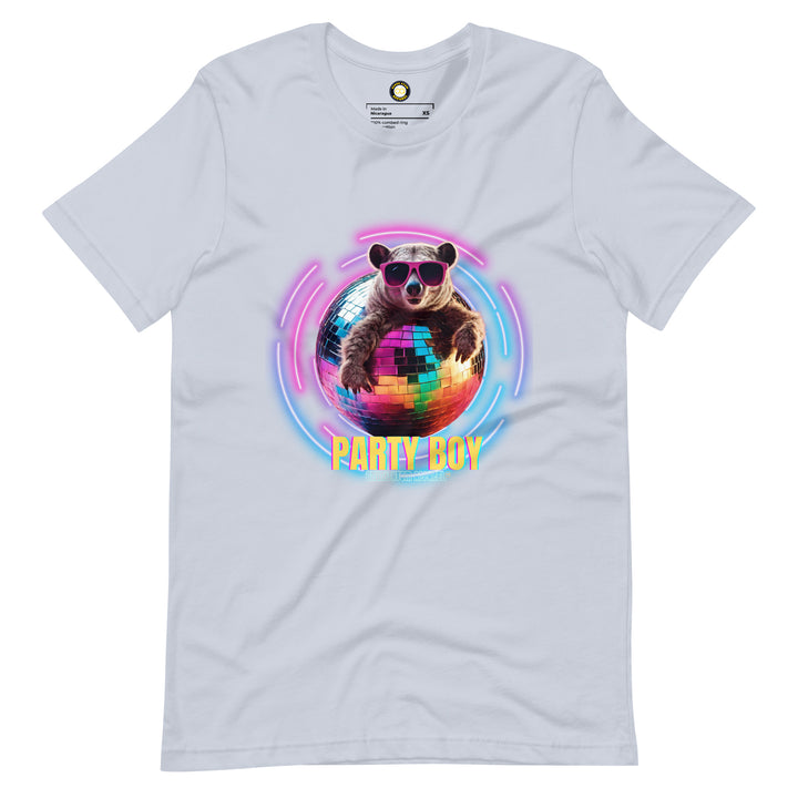 ユニセックス「パーティーボーイ」Tシャツ モダンデザイン レギュラーフィット 13色 XS-5XL--MRT04