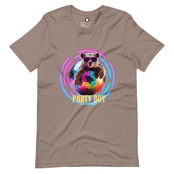 ユニセックス「パーティーボーイ」Tシャツ モダンデザイン レギュラーフィット 13色 XS-5XL--MRT04