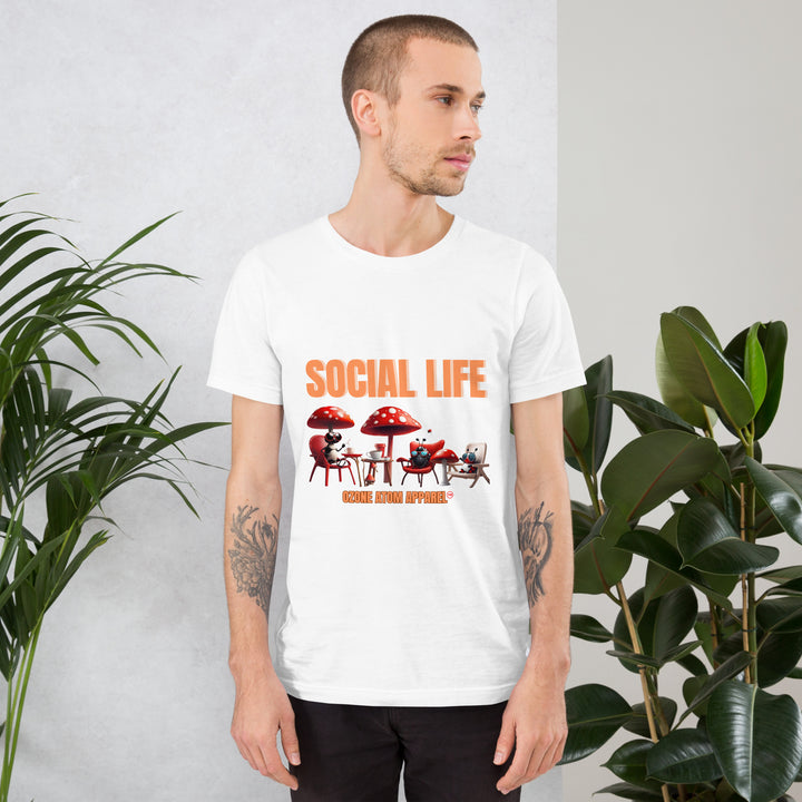 Unisex modern design regular fit "social life" t-shirt 13 colors--MRT011