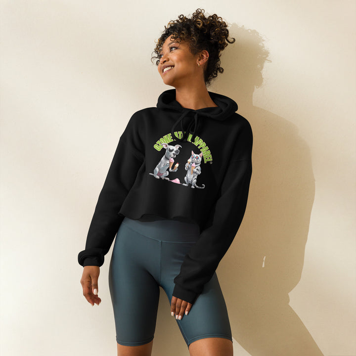 Women's crop hoodie 4 colors S-2XL--WCH012